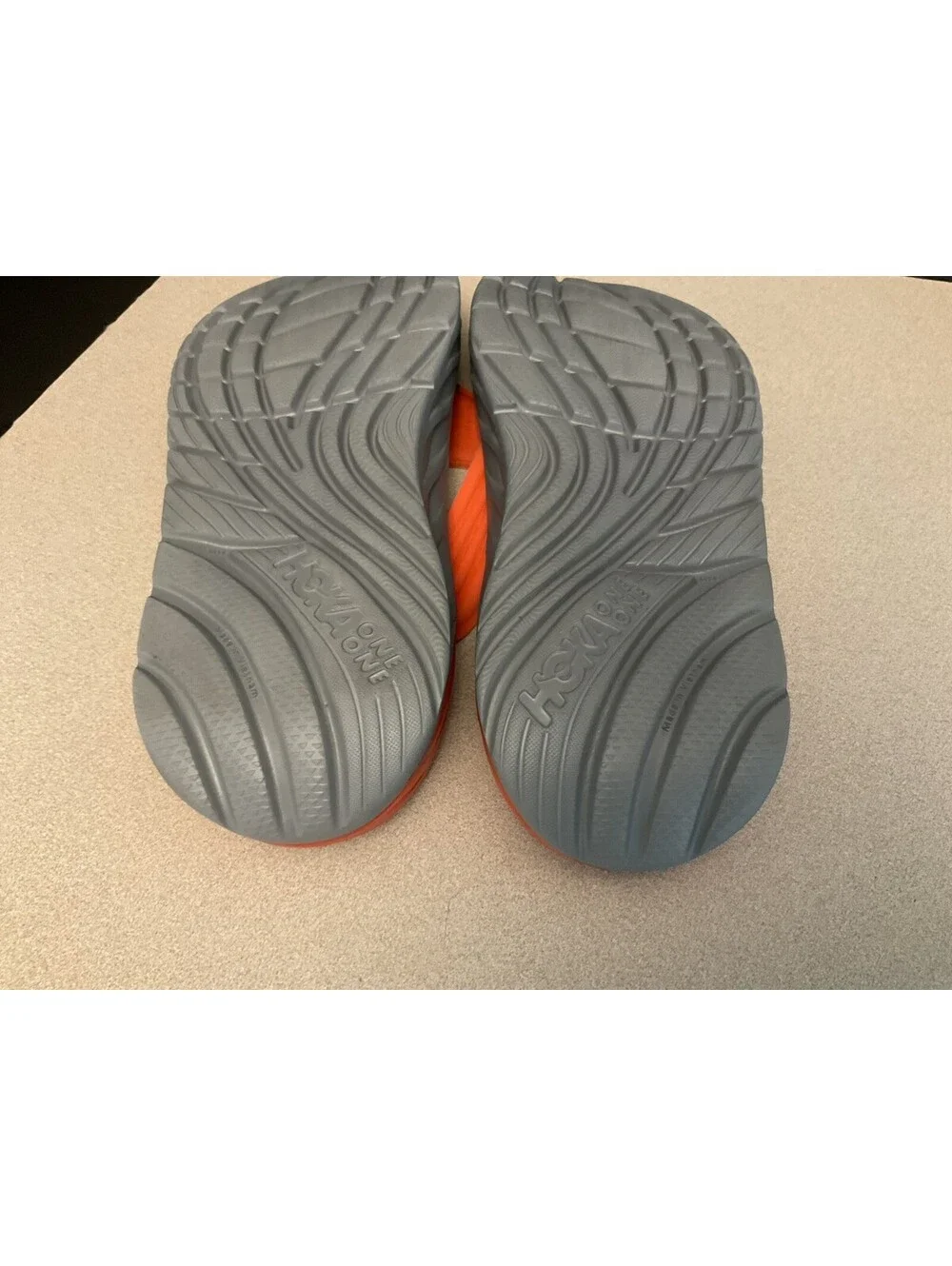 Mens Hoka One One Ora Bright Orange Recovery Thong Flip Flops/Sandals. Size 14.